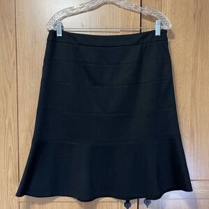 SANDRO 8 black ponte knit a-line skirt
